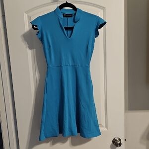 New York and Company Vibrant Blue Mini Dress